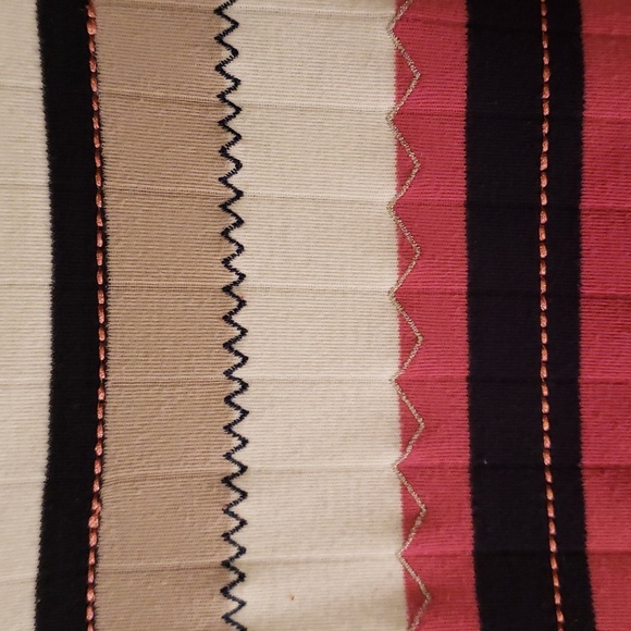 Alfred Dunner Lady's Square Neck Boat Sweater In Colors: Blue,Pink,Tan - Picture 2 of 6